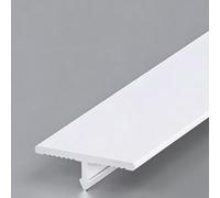 Striscia di Transizione A Forma di T, 4pcs 75cm Opaco Soglie in Alluminio, Triscia di Transiziones, Strisce di Copertura per Piastrelle Legno(Bianca,15mm/0.6inch)