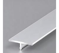 Striscia di Transizione A Forma di T, 4pcs 75cm Opaco Soglie in Alluminio, Triscia di Transiziones, Strisce di Copertura per Piastrelle Legno(D'argento,15mm/0.6inch)