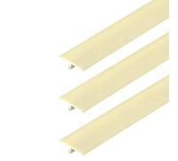 Striscia di Transizione a Forma di T in 3 Pezzi, Profilo Divisorio Piatto in PVC, Listello for Soglia di Giunzione Pavimento(Beige,51.2x1.4"/130x3.6cm)