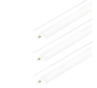 Striscia di Transizione a Forma di T in 3 Pezzi, Profilo Divisorio Piatto in PVC, Listello for Soglia di Giunzione Pavimento(White,51.2x1.4"/130x3.6cm)