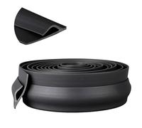 Striscia di transizione autoadesiva for pavimenti - Striscia di rilegatura for bordi in PVC impermeabile, lunga 1-20 m, larga 3,2 cm for una protezione sicura(Black,L12m)