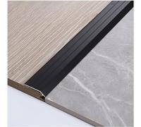 Striscia di transizione autoadesiva in alluminio, durevole e antiruggine, barra di transizione per pavimento resistente alla luce per un collegamento a superfici lisce (nero)