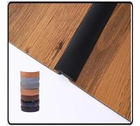 Striscia di transizione autoadesiva per giunti a pavimento, 1 m × 4 cm / 3,3 ft × 4,1 cm, striscia di separazione piatta per il collegamento di giunti del pavimento, profilo di transizione (nero, 1 m