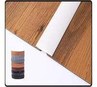 Striscia di transizione autoadesiva per pavimento, 1 m × 4 cm / 3,3 ft × 4 cm, striscia di separazione piatta per il collegamento di giunti del pavimento, profilo di transizione (bianco, 1 m × 4 cm