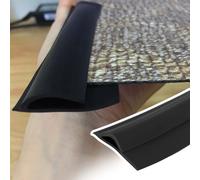 Striscia di transizione autoadesiva, protezione per bordi di moquette, per porte e porte, colore nero, lunghezza 6 m