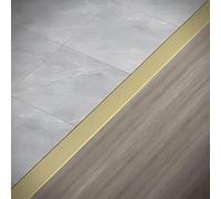 Striscia di transizione dal pavimento in legno alle piastrelle, riduttore for pavimento con modanatura a T in alluminio, protezione for moquette sulla porta for porta scorrevole in vetro, oro, larghez
