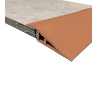 Striscia di transizione del pavimento, in PVC, autoadesiva, in laminato, per riduttore dei bordi, 99 cm, striscia di copertura per piastrelle (grigio)