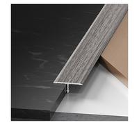 Striscia Di Transizione For Pavimenti A T, Design Effetto Legno For Coprire Senza Soluzione Di Continuità Le Fessure Del Pavimento In Porte E Bagni, Tagliabile E Durevole Impermeabile(Light black)