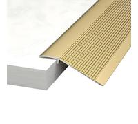 Striscia di Transizione for Pavimenti in Alluminio 90x10 cm con Finitura Ondulata, Listello di Soglia Adatto for Differenze di Altezza da 1 a 4,5 cm(Gold)