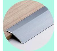 Striscia di transizione for pavimento in alluminio, Rampa di soglia in metallo, Riduttore di soglia for pavimento irregolare/porta/tappeto/piastrella, adatto for Dislivello di 3mm-15mm ( Color : Iron