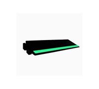 Striscia di transizione for porta, rampa in gomma for accesso in sedia a rotelle, rampa temporanea sopra le scale, funzione di illuminazione notturna(Black,6.5x13x30cm)