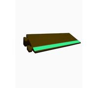 Striscia di transizione for porta, rampa in gomma for accesso in sedia a rotelle, rampa temporanea sopra le scale, funzione di illuminazione notturna(Yellow,4.5x10x25cm)