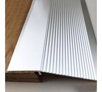Striscia di transizione for soglia pavimento in alluminio, for ponti Lo spazio tra pavimenti in laminato di altezza simile, piastrelle, rivestimento del bordo del pavimento antiscivolo largo 3,9 polli