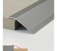 Striscia di transizione in alluminio resistente per porte altezza 2-5 cm antiscivolo profilo pavimento ferro grigio riduttore per legno e laminato 100 cm - elegante e facile installazione