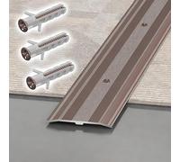 Striscia di transizione in metallo extra larga per rivestimenti per pavimenti, tagliabile, striscia di transizione a vite, striscia piatta per il passaggio dal tappeto al legno (oro rosa)