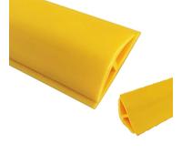 Striscia di transizione in PVC resistente per tappeti e piastrelle, protezione dei bordi lunga da 1 m a 20 m, per una transizione senza cuciture, colore: giallo, lunghezza 8 m