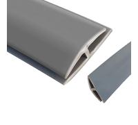 Striscia di transizione in PVC resistente per tappeti e piastrelle, protezione dei bordi lunga da 1 m a 20 m, per una transizione senza soluzione di continuità, colore grigio, lunghezza 20 m