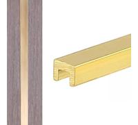 Striscia di Transizione per Legante con Aggraffatura in Ottone da 1 M, Striscia di Soglia A Forma di U Ultra-Stretta da 5/6,5/8/10 Mm per Pavimenti, Connettore PE, W 5mm(0.2") X H 5mm(0.2")