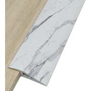 Striscia di Transizione per Pavimenti Autoadesiva per Laminato, Legno E Moquette su Piastrelle, Facile Installazione Stacca E Attacca, Flessibile E Tagliabile, Perfetta per, White, 0.7-1cm