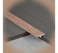 Striscia di transizione per pavimenti in alluminio con modanatura a T, bordo con venature del legno, per porte 25/40 mm, divisorio piatto resistente, perfetto per la ristrutturazione della casa e