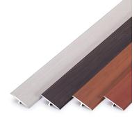 Striscia di transizione per pavimenti in alluminio con stampaggio a T, lunghezza 91 cm, divisore piatto per bordi del pavimento, ideale per piastrelle, legno, giunti in laminato