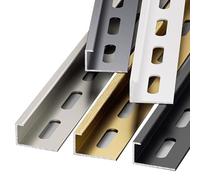 Striscia Di Transizione Per Pavimenti In Alluminio, Protezione Per Bordi Scale Interne Ed Esterne, Per Colma Il Divario Di Altezza Tra 0,21 E 0,72(Gray,1.23cm/0.48in)