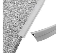 Striscia di transizione per pavimenti, in PVC, colore grigio, 1 m, autoadesiva, da moquette a pavimento in legno, striscia sigillante per modanatura per zerbino, moquette e porte