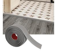 Striscia di transizione per pavimenti in PVC, Striscia di transizione for pavimento in PVC nera e grigia 1 m-20 m(Grey,5m/16.4ft)