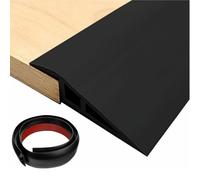 Striscia di transizione per pavimenti in PVC, Striscia di transizione for pavimento, riduttore di sovrapposizione, soglia for porta, rampa multicolore, 3,3 piedi/6,6 piedi(Black,6.6Ft)