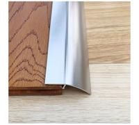 Striscia di Transizione per Pavimenti, Piastrelle Laminate Rampe di Soglia, Striscia di Soglia Scanalata Larga 5cm, Riduttore di Sovrapposizione Moquette Piastrelle(Size:130cm/51in,Color:Silver)
