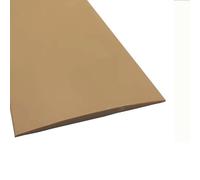 Striscia di transizione per pavimento, 1 m x 5 cm, autoadesiva, in PVC, per soglia, profilo laminato piatto, striscia per bordo, colore: marrone chiaro