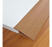 Striscia di Transizione per Pavimento Autoadesiva | Rampa Soglia in PVC | Profilo di Regolazione Dell'altezza | Profilo Terminale | per Dislivello di 9-11mm (Laminato, Parquet, Bordi di Piastrelle)