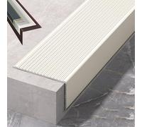 Striscia Di Transizione Per Scale In Alluminio A Forma Di L, Antiscivolo, Per Pavimenti Interni/esterni, Barra Di Rivestimento, Decorazione Per Porte E Finestre(White,3cm/1.18in)