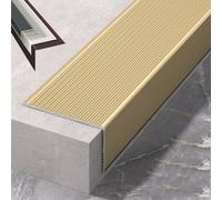 Striscia Di Transizione Per Scale In Alluminio A Forma Di L, Antiscivolo, Per Pavimenti Interni/esterni, Barra Di Rivestimento, Decorazione Per Porte E Finestre(Gold,6cm/2.36in)