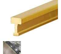 Striscia di transizione resistente in ottone da moquette a piastrelle - Modanatura a T for la transizione del pavimento for una copertura senza soluzione di continuità della porta(W10xH16mm(0.39"x0.63