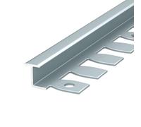 Striscia di transizione Surprecision in alluminio per pavimenti, per il legno, piastrelle, modanatura dei bordi, soglia per porte (tipo T grigio, 5 mm), 3 pezzi