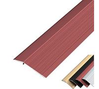 Striscia di trat extra lunga per pavimenti, tagliabile, per legno, piastrelle, porte, pavimenti irregolari, moquette, colore rosso, lunghezza 110 cm