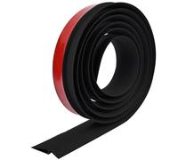 Striscia divisoria in vinile autoadesiva in PVC da 2 m per piastrelle e planimetria, riduttore di soglie da pavimento, facile da installare (colore: nero)