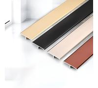 Striscia divisoria Piatta Lunga 90 cm, Strisce di Copertura per Pavimenti, Striscia di Transizione per Pavimenti con Modanatura a T per unire Fessure nel Pavimento, Moquette, Copertura della