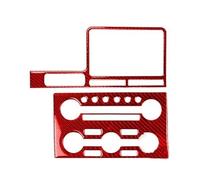 Striscia finitura del cruscotto Adesivo per console autoradio Display di navigazione Copertura surround Accessori Decorazione per GTR R35 2008-2016(Rosso,LHD)