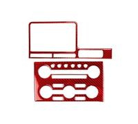 Striscia finitura del cruscotto Adesivo per console autoradio Display di navigazione Copertura surround Accessori Decorazione per GTR R35 2008-2016(Rosso,RHD)