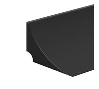 Striscia flessibile in silicone Waterstop per bagno e cucina, utilizzabile come barriera d'acqua e striscia di mantenimento per controllare il movimento dell'acqua (nero, 50 cm)