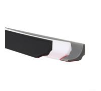 Striscia flessibile per barriera d'acqua da bagno in silicone, progettata per fermare il flusso d'acqua e mantenerlo contenuto nelle soglie della doccia (nero, 200 cm)