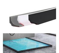 Striscia flessibile per barriera d'acqua da bagno in silicone, progettata per fermare il flusso d'acqua e mantenerlo contenuto nelle soglie della doccia (nero, 300 cm)
