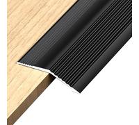 Striscia For Differenza Di Altezza In Lega Di Alluminio, Pavimenti In Legno E Finiture For Bordi In Piastrelle, Striscia For Soglia, Larghezza 55 Mm, For Differenze Di Altezza Di 6-20 Mm.(Black)