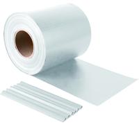 Striscia Frangivista In PVC Bianco Confine 19x35 MT + 20 Clip Confine Arredo da