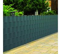 Striscia Frangivista in PVC Verde 450 gr/m² + 20 Clip Confine Arredo da esterno