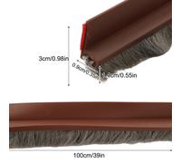 Striscia Guarnizione Fondo Porta Materiale TPE con Spazzola 2PCS per Isolamento