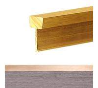 Striscia in ottone spazzolato per soglia della porta, modanatura di transizione, per listelli in vinile e laminato, per gradini, strisce piatte per moquette e pavimenti in legno duro (5 mm x 15 mm)