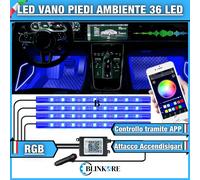 STRISCIA INTERNI LED RGB APP PIEDI ATMOSFERA AMBIENTE ACCENDISIGARI ALFA SPIDER